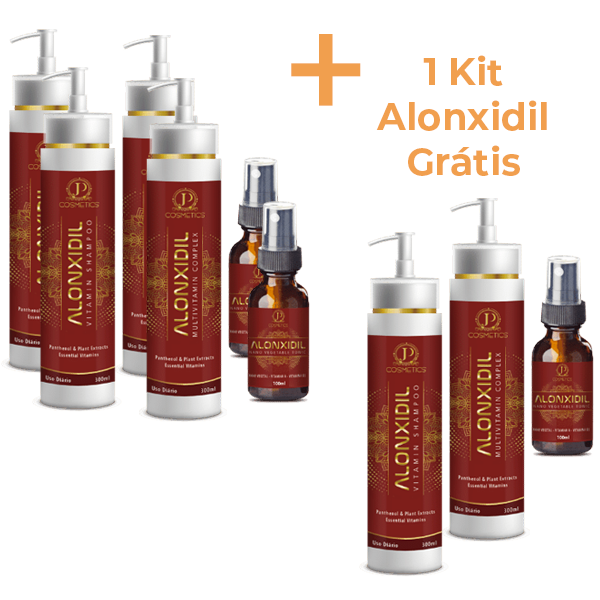 Kit Alonxidil 2 - Tratamento por 3 meses - JP Cosmetics